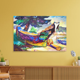 Indian War Canoe Emily Carr Canvas Print