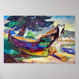 Indian War Canoe Emily Carr Poster