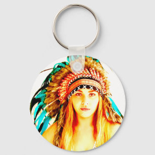 Indian warrior key ring