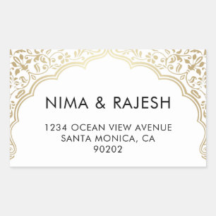 Indian Wedding Address Labels, Wedding Stickers