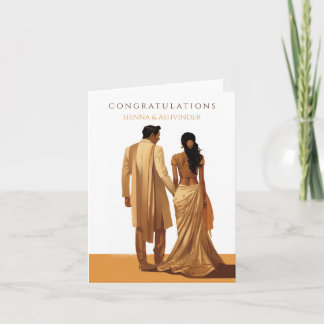 Indian Wedding Congratulations Card