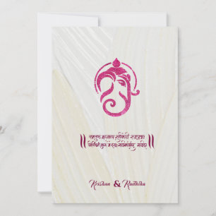 Indian wedding Ganesha hindu invitation