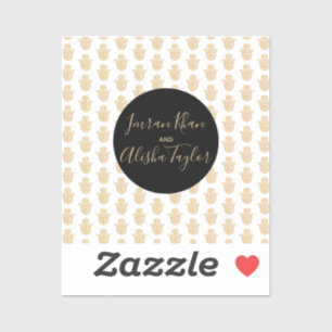 Indian Wedding Gold hamsa Henna Announcement