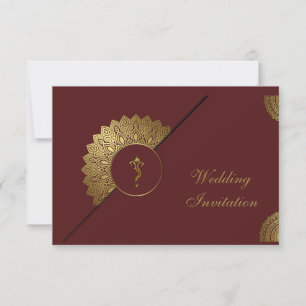 Indian wedding hindu Ganesha invitation