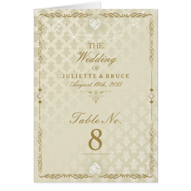 Indian Wedding III - Table Number Card (Front)