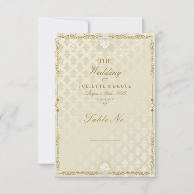 Indian Wedding III - Table Number Card (Front)