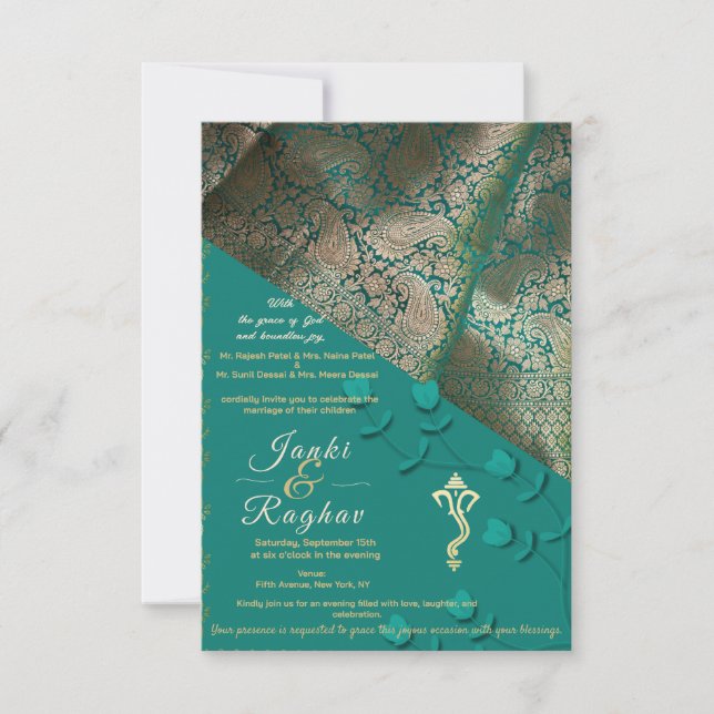 Indian wedding invitation  (Front)