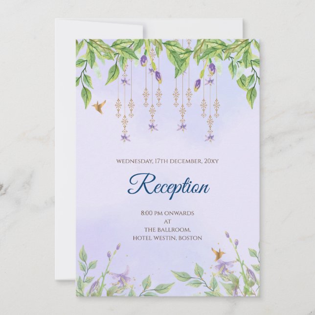 Indian wedding invitation Digital Hindu Wedding (Front)