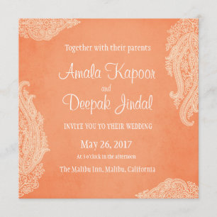 Indian Wedding Invitation, Gold, Hindu Wedding Invitation