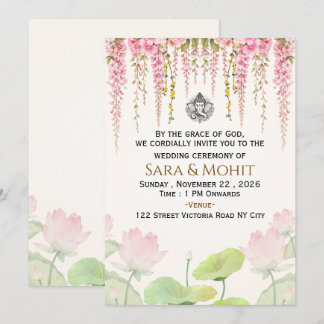 Indian Wedding Invitation Template Editable