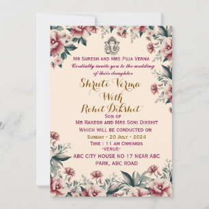 Indian Wedding invitations 