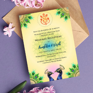 Indian Wedding Reception Invitation