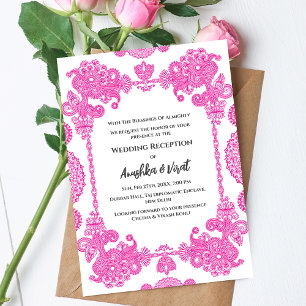 Indian Wedding Reception Invitation