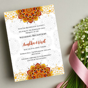 Indian Wedding Reception Invitation