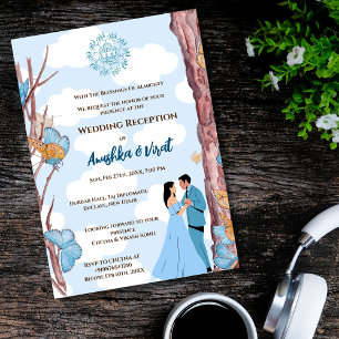 Indian Wedding Reception Invitation