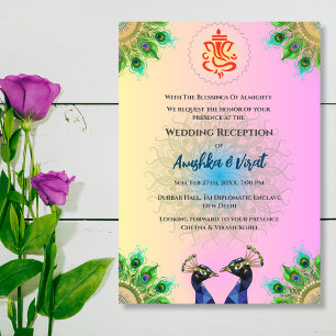 Indian Wedding Reception Invitation