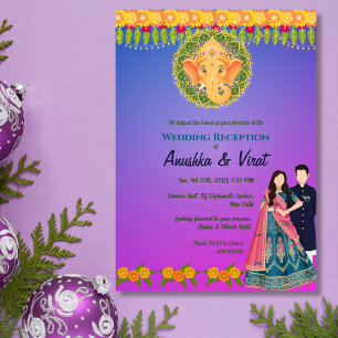 Indian Wedding Reception Invitation