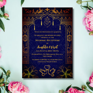 Indian Wedding Reception Invitation