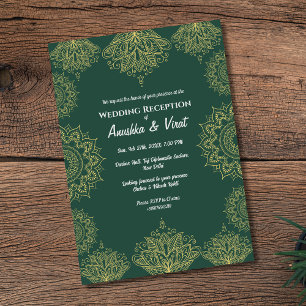 Indian Wedding Reception  Invitation