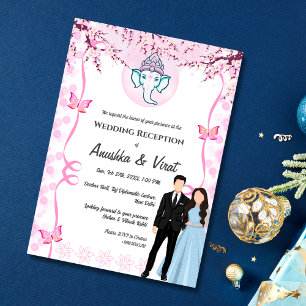 Indian Wedding Reception  Invitation