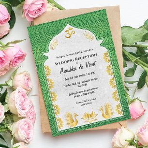 Indian Wedding Reception  Invitation