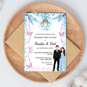 Indian Wedding Reception  Invitation