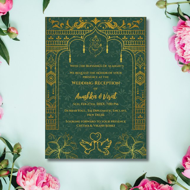 Indian Wedding Reception Invitation (Creator Uploaded)