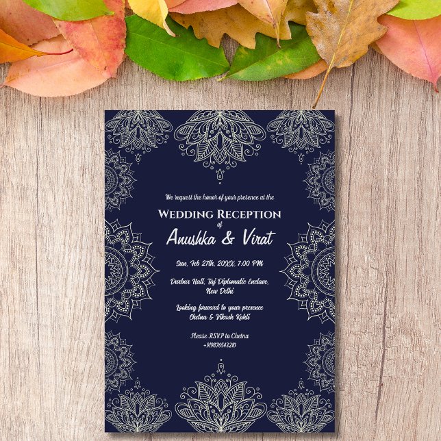 Indian Wedding Reception  Invitation (Creator Uploaded)