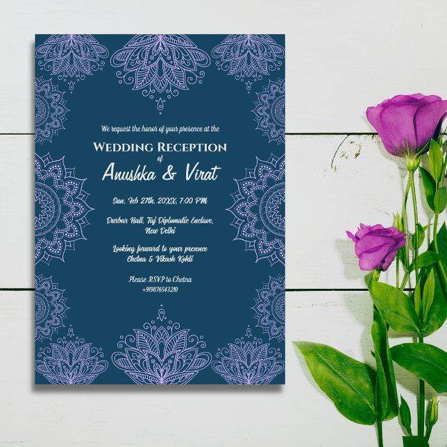 Indian Wedding Reception  Invitation (Creator Uploaded)
