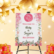 Indian Wedding Reception Welcome Sign Foam Board