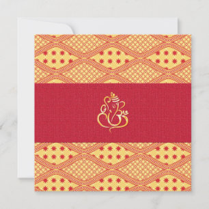 Indian Wedding Red And Yellow Reception Invitation
