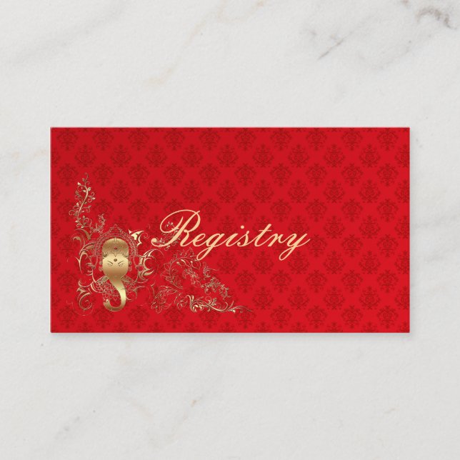 Indian Wedding - Registry Card (Front)