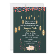 Indian Wedding Sangeet Night Ceremony Invitations 