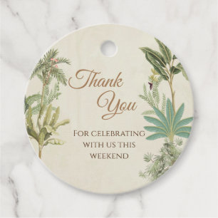 Indian Wedding thank you tag Modern Pichwai theme