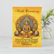 Indian Wedding Turmeric Ceremony invitation
