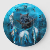 Indian wolf dreamcatcher with ethnic ornaments