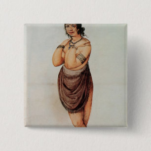 Indian Woman 15 Cm Square Badge