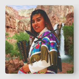 Indian Woman 1 Clock