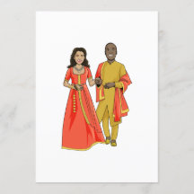 Indian Woman And African American Man Invitation