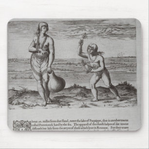 Indian Woman and Young Girl Mouse Mat