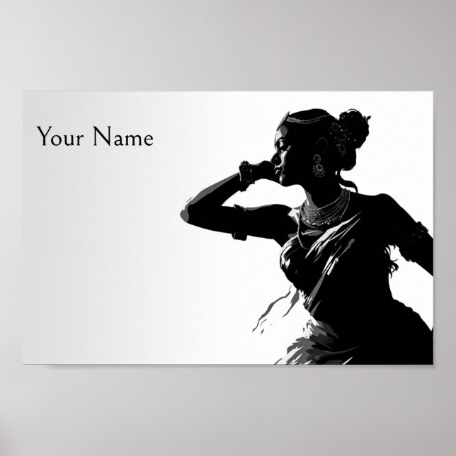 Indian Woman Classical Dance bharatnatyam Poster (Front)