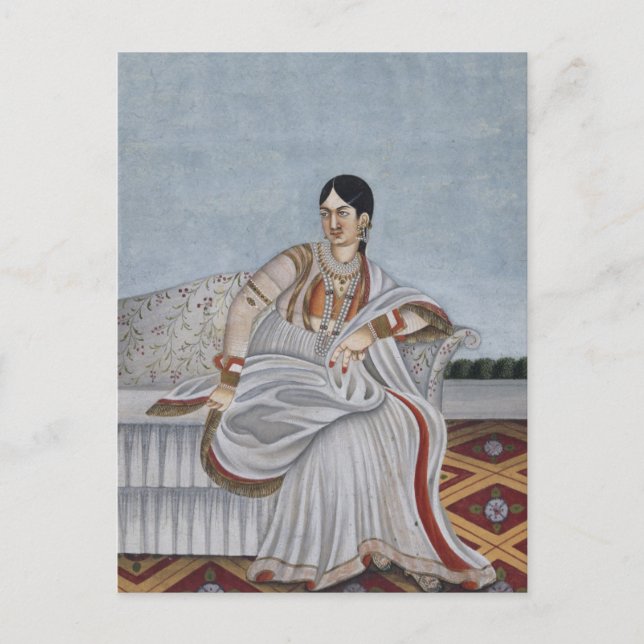Indian Woman In Traditional Clothing Postcard (Front)