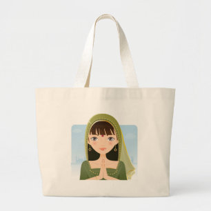 Indian woman large tote bag