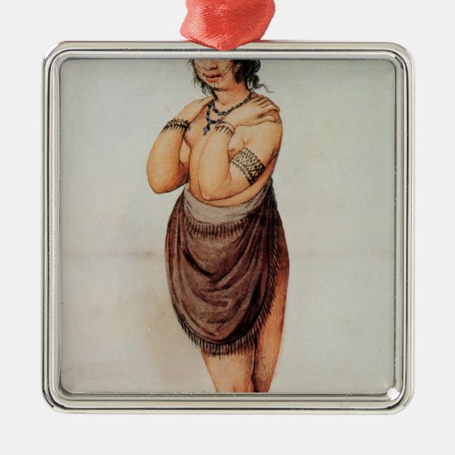 Indian Woman Metal Tree Decoration (Front)