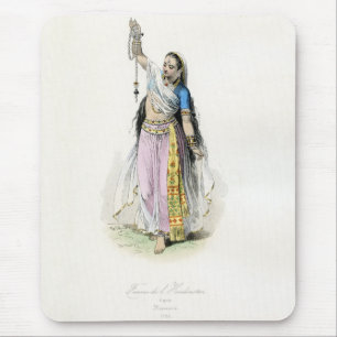 Indian Woman Traditional Costume Mouse Mat