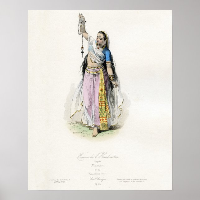 Indian Woman Traditional Costume Poster (Front)
