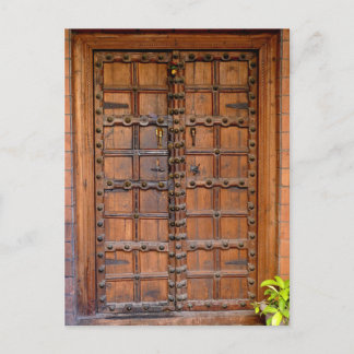 Indian Wooden Door Postcard
