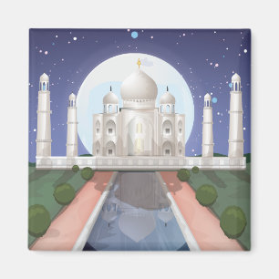 Indian world icon logo travel poster magnet