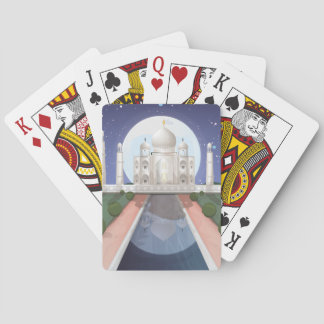 Indian world icon logo travel poster playing cards