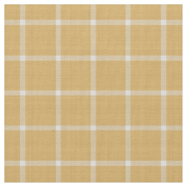 Indian Yellow Windowpane Gingham Fabric (Close Up)